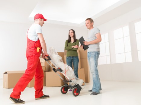 Professional man with van preparing for a move
